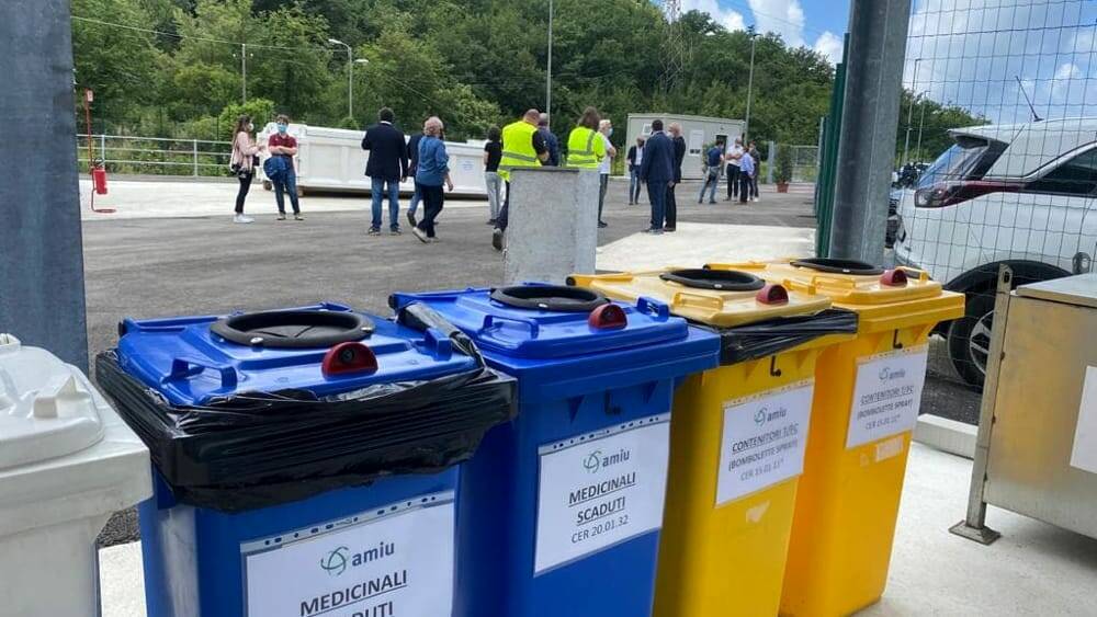 Centro raccolta rifiuti a Recco.