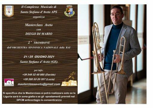 Masterclasse per trombone dell'orchestra Val d'Aveto con Diego Di Mario.