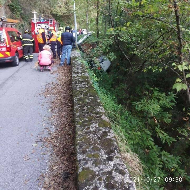 incidente a san maurizio monti a Rapallo (ph Bagnasco su fb)