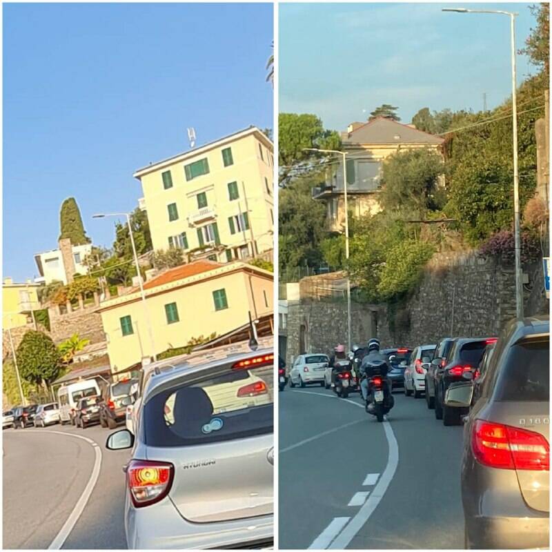 traffico sull'aurelia (ph comune di Bogliasco)