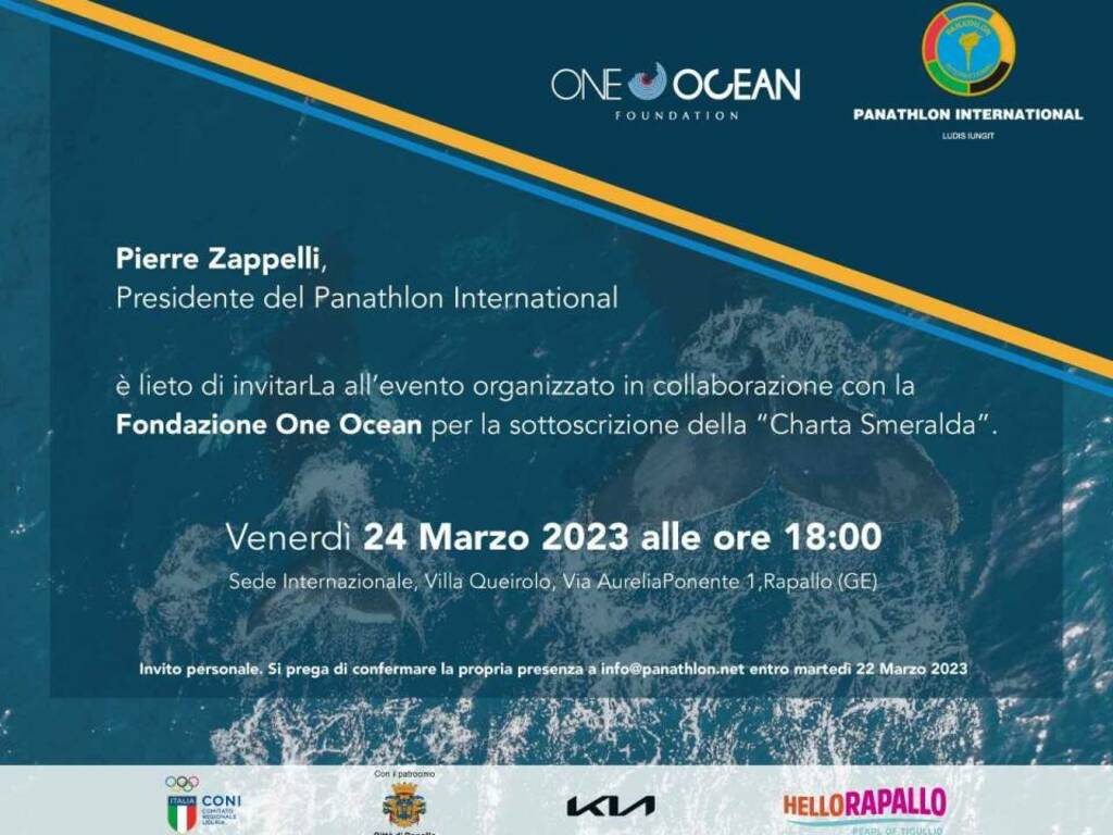 Rapallo: il Panathlon e la “Charta Smeralda, codice etico
